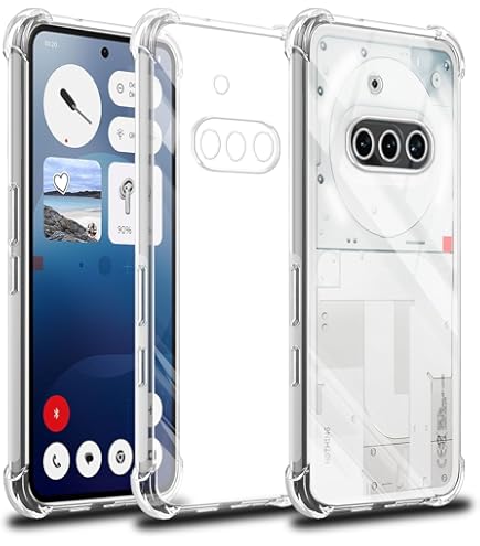 nothing phone 3a ホワイト　ブラック/クリア ケース付き Nothing Phone 3a クリアケース 透明 カバー 耐衝撃 ケース
